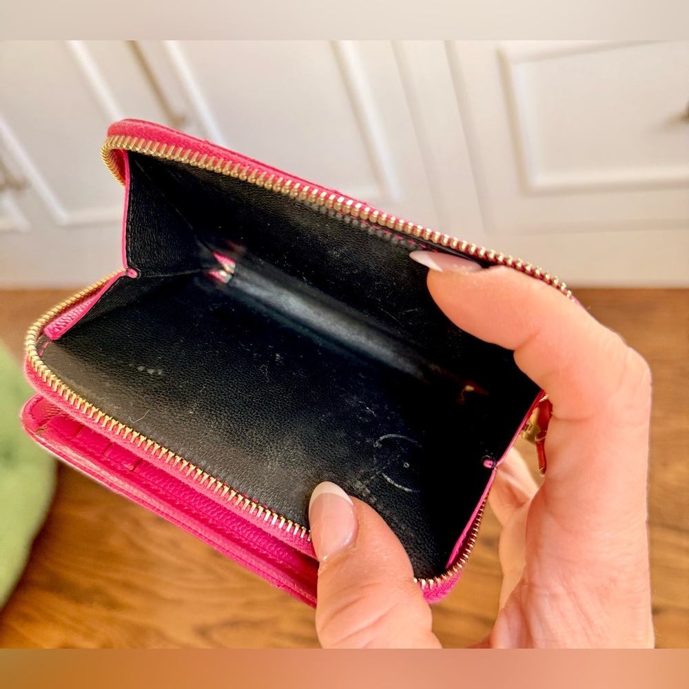 Fuschia Pink Leather YSL Wallet - Picture 8 of 10